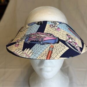 Stylish Blue and Pink Women's Visor With Golf Theme